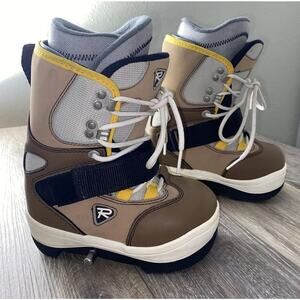 Rossignol Junior Youth US Size 13 (Size 19.5) Downhill Ski Boots 235mm Tan Brown